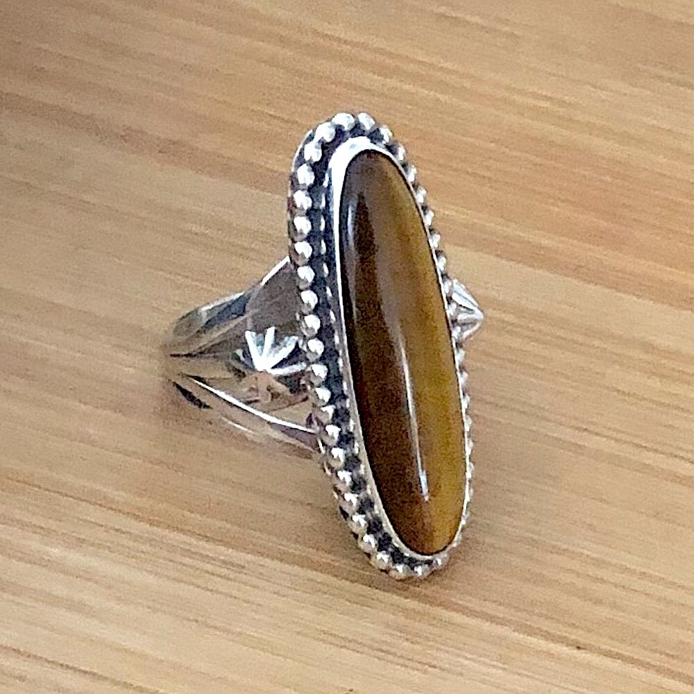 $78 Navajo Running Bear Estate Ring Sterling Silver  Size 10 Marked RB Sterling - Picture 3 of 7